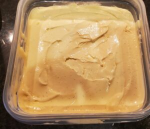 Caramel Ice Cream in a tub