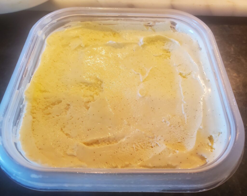 Vanilla Ice Cream in a tub