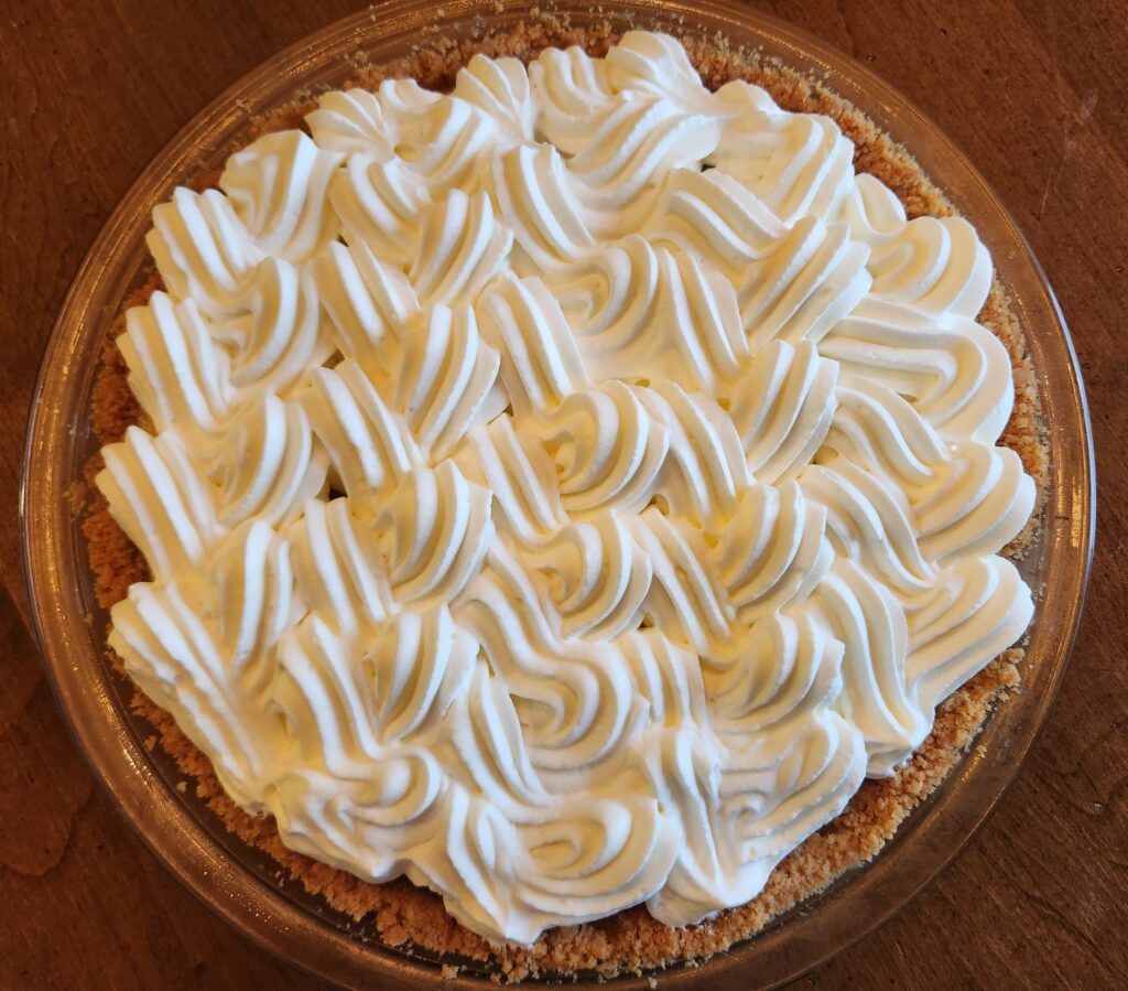 Maple Cream Pie made from maple syrup