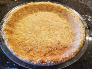 Vanilla Cookie Crumb Crust served on a tray