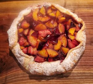 Plum Galette open faced pie